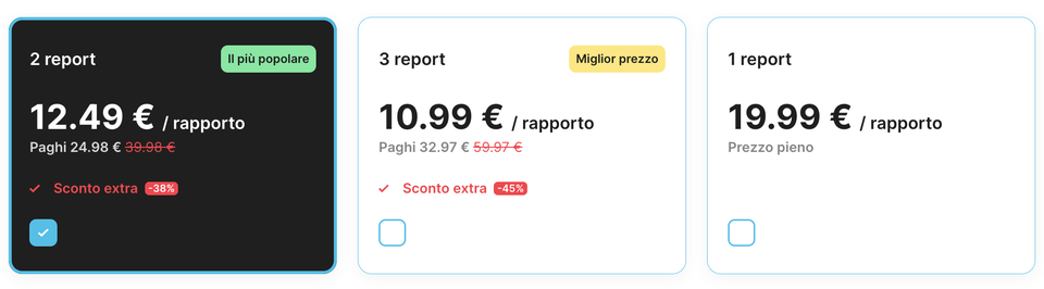 prezzo per individui