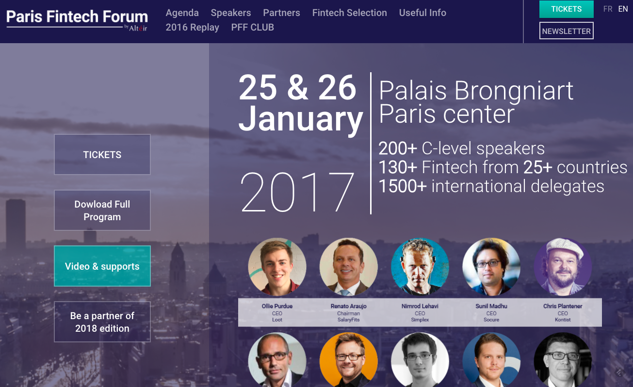 Paris Fintech Forum 2017